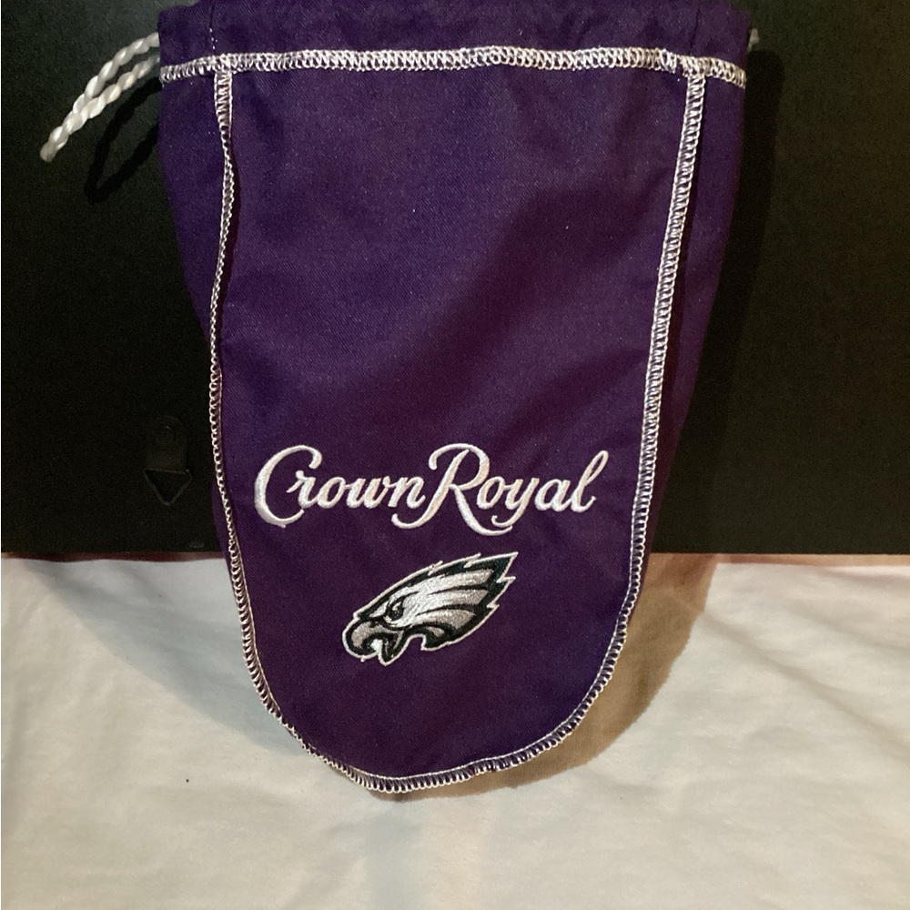 Crown Royal Purple Bag with Eagles Embroidered Logo